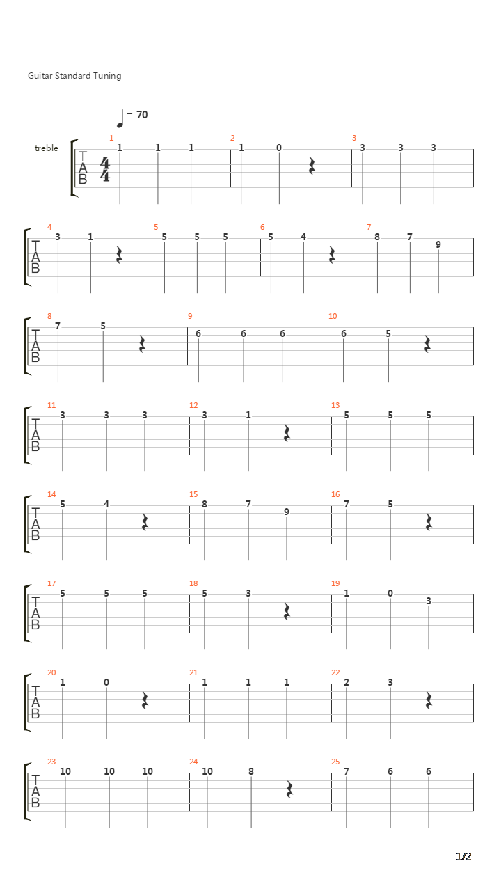 卡尔卡西练习曲 - 16吉他谱