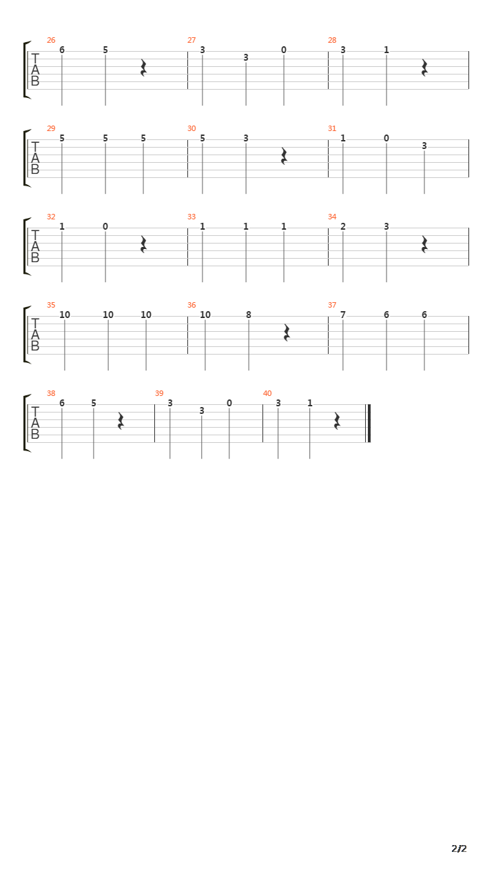 卡尔卡西练习曲 - 16吉他谱