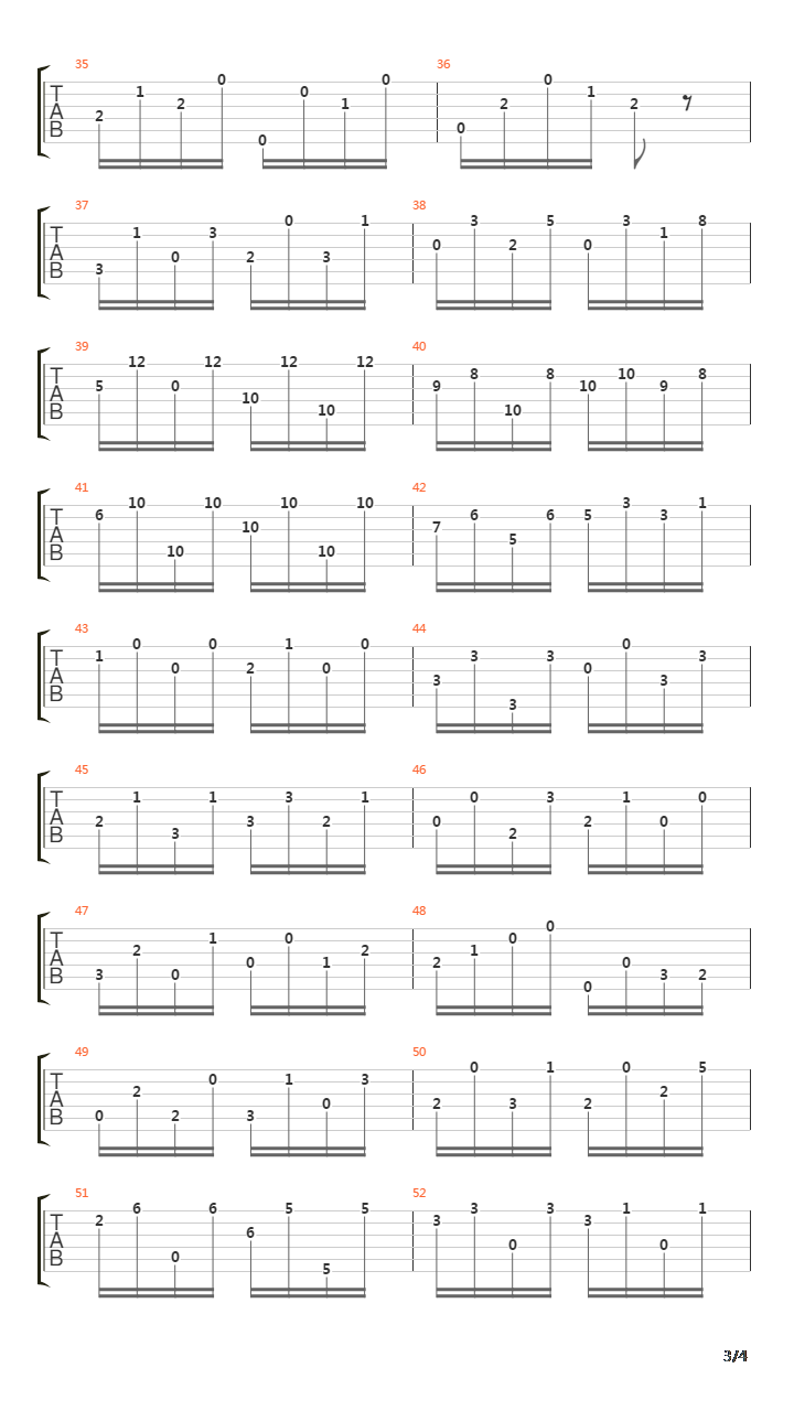 卡尔卡西练习曲 - 17吉他谱