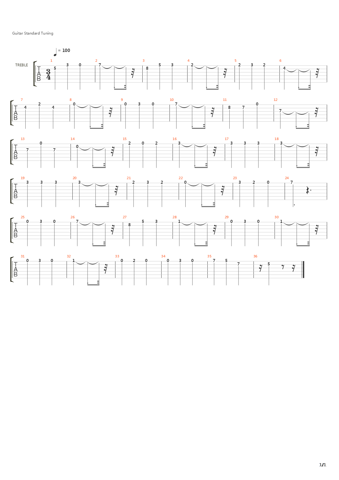 卡尔卡西练习曲 - 19吉他谱