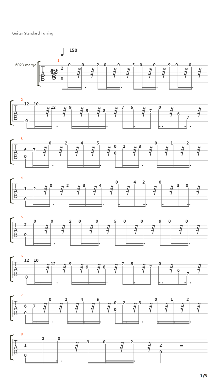 卡尔卡西练习曲 - 23吉他谱