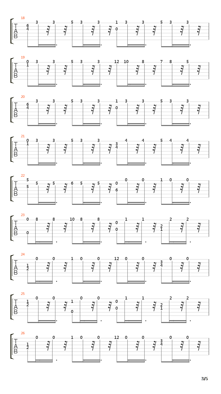 卡尔卡西练习曲 - 23吉他谱