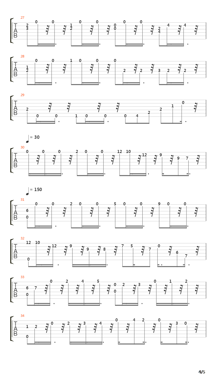 卡尔卡西练习曲 - 23吉他谱