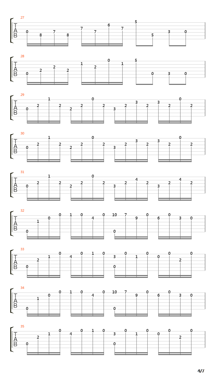 卡尔卡西练习曲 - 25吉他谱