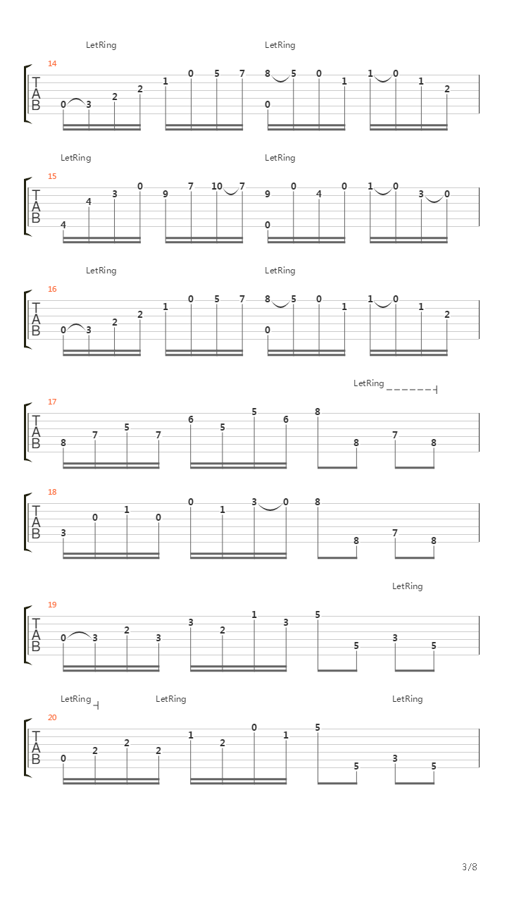 卡尔卡西练习曲 - 25吉他谱