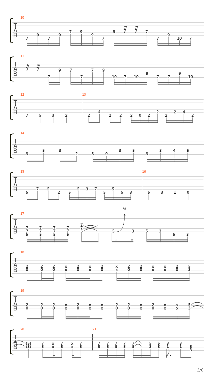 死亡金属练习曲4吉他谱