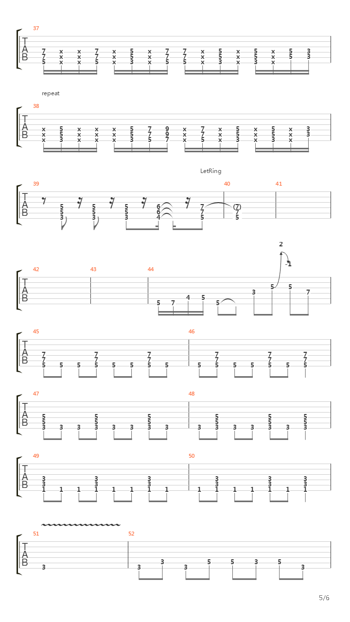 死亡金属练习曲4吉他谱