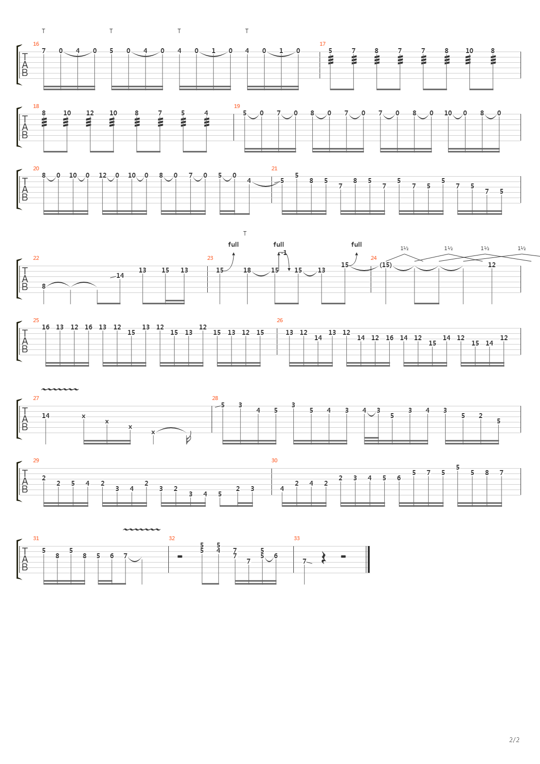 重金属练习5吉他谱