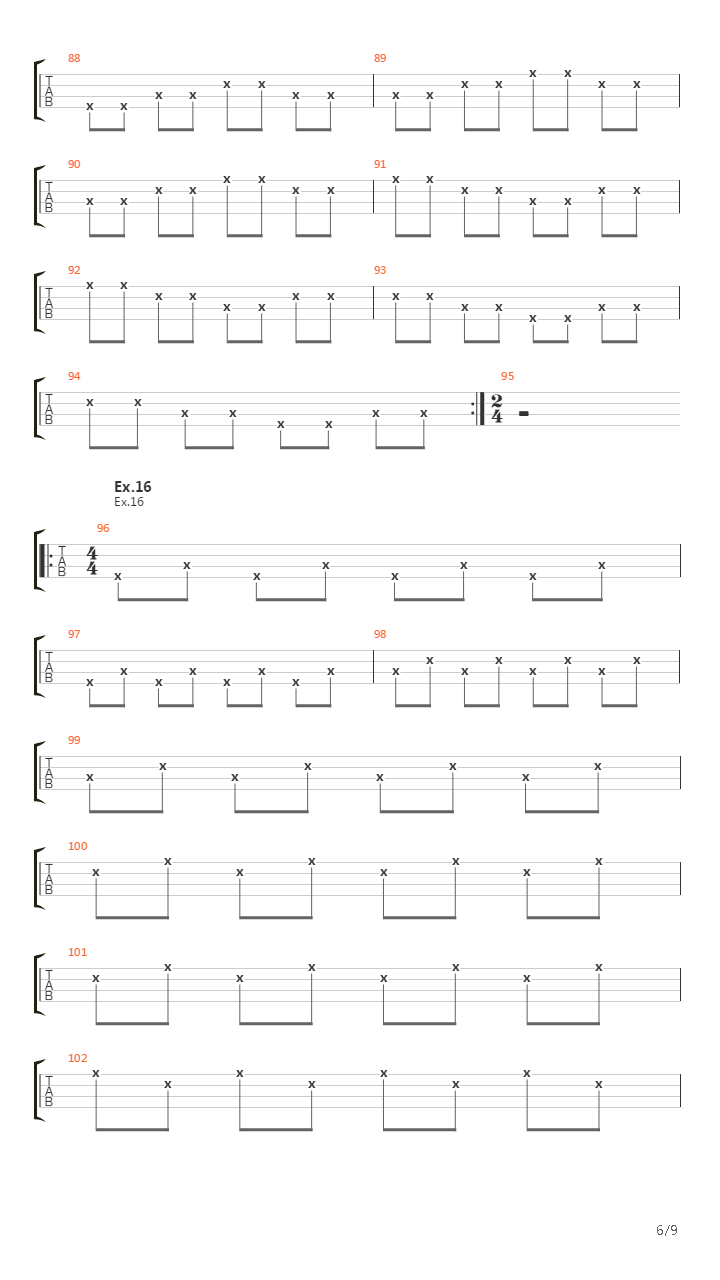 贝司练习( Exercises) - Alexis Slarevski's  Playing Techniques Chapt吉他谱