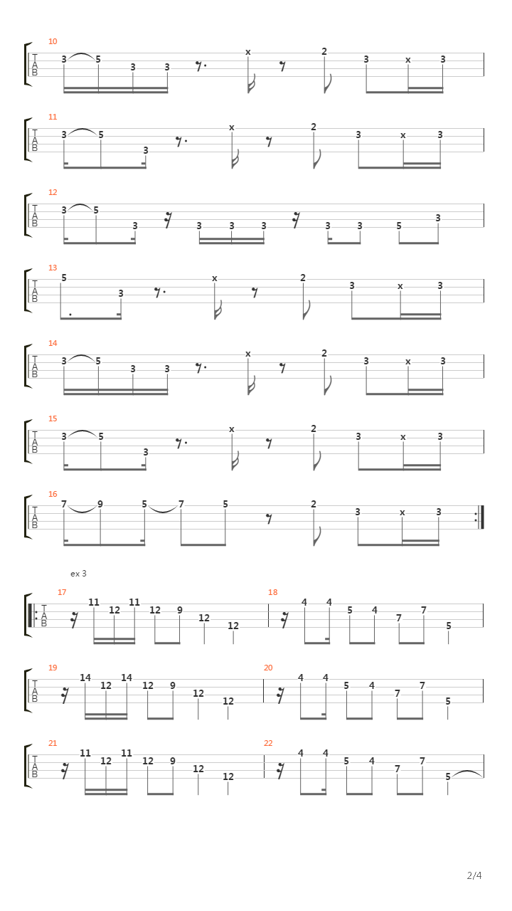 贝司练习( Exercises) -  MAKOSSA (5 exercices)吉他谱