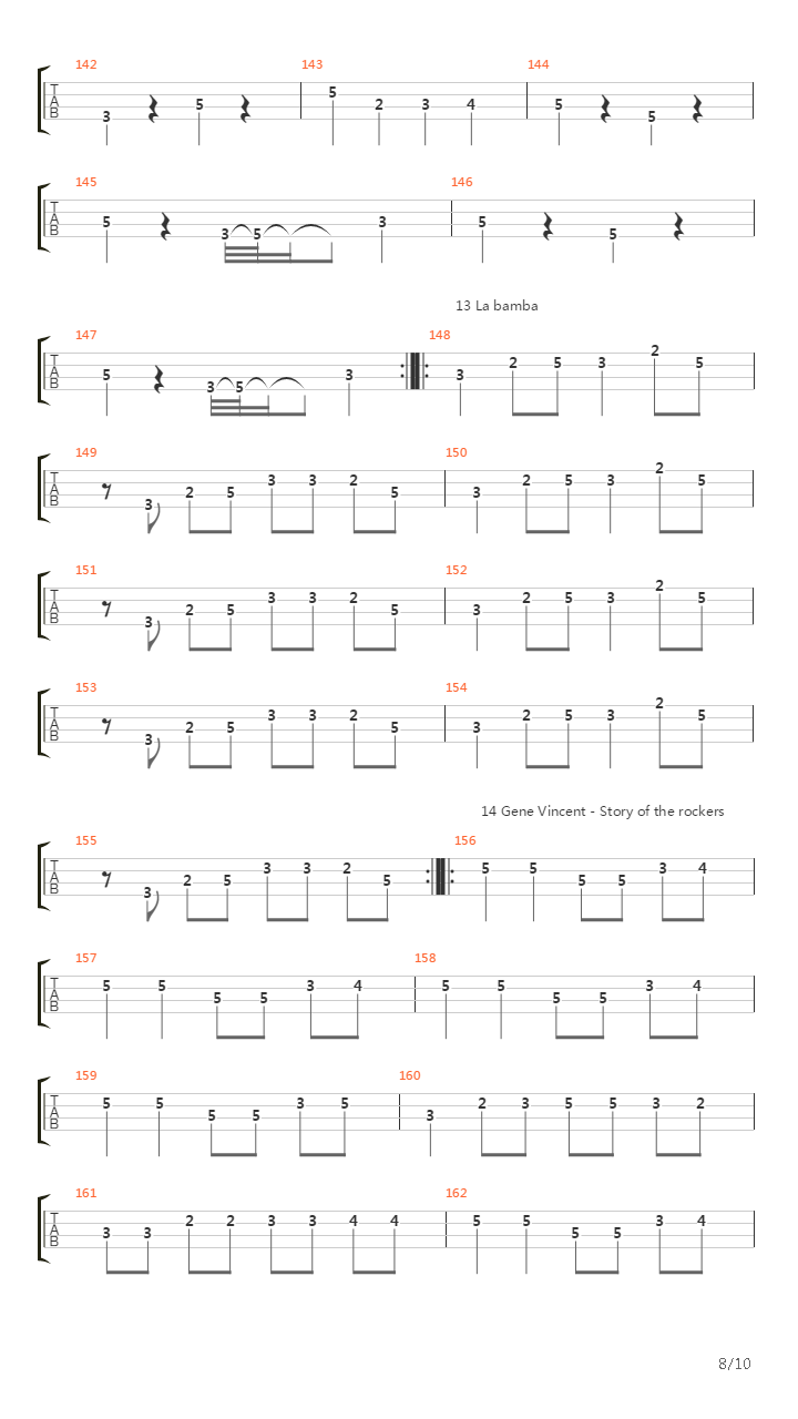 贝司练习( Exercises) -  Riff_'s 50_'s吉他谱