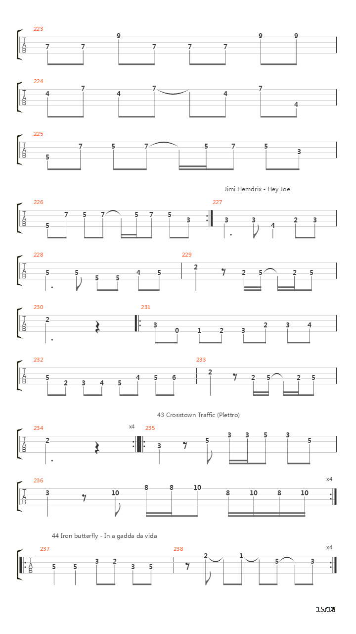 贝司练习( Exercises) -  Riff_'s 60_'s吉他谱