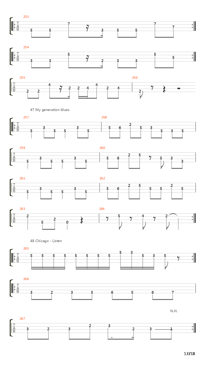 贝司练习( Exercises) -  Riff_'s 60_'s吉他谱