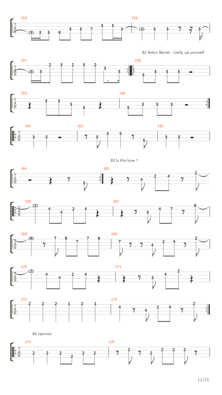 贝司练习( Exercises) -  Riff_'s 70_'s吉他谱