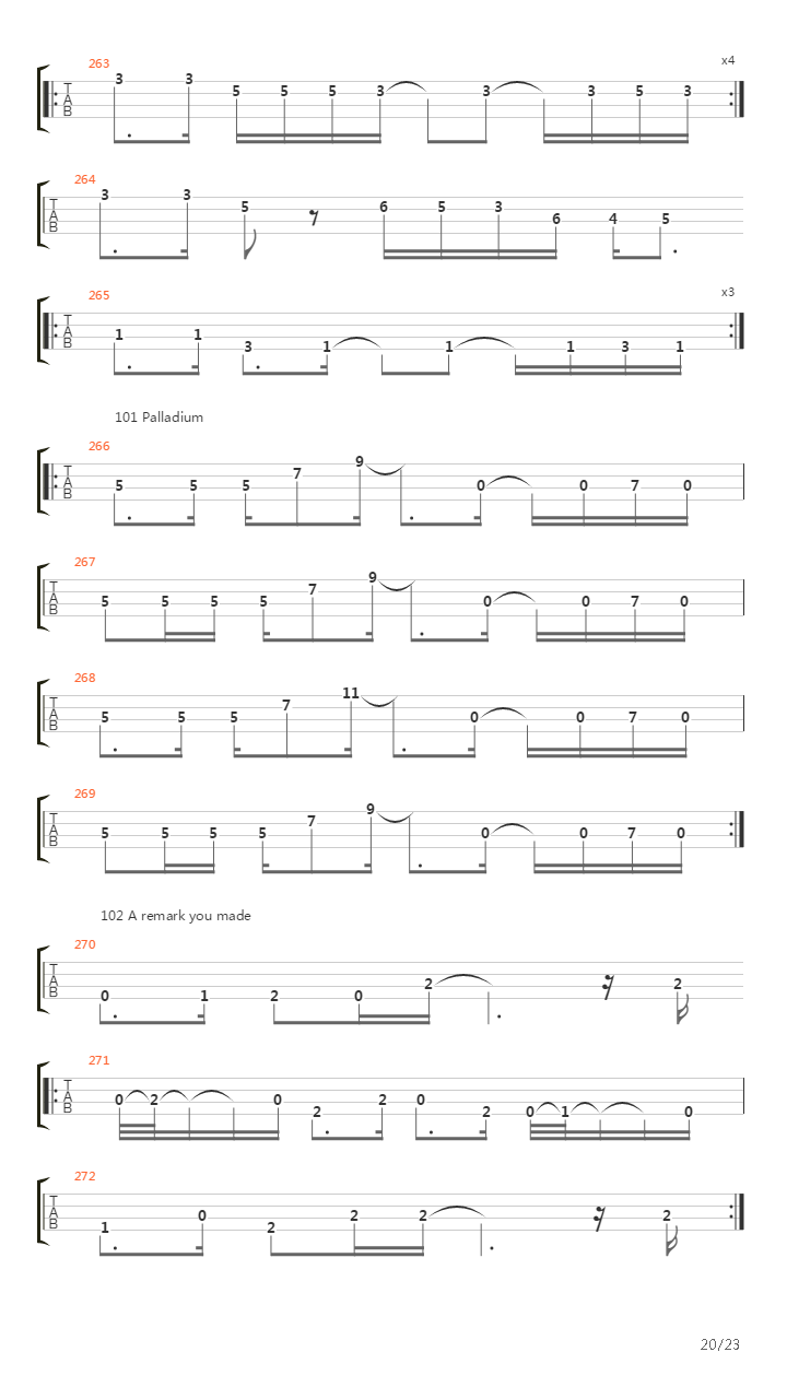 贝司练习( Exercises) -  Riff_'s 70_'s吉他谱