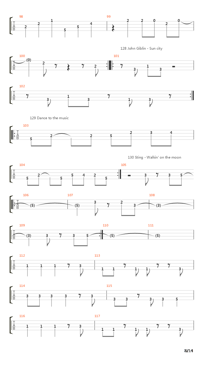 贝司练习( Exercises) -  Riff_'s 80_'s & 90_'s吉他谱