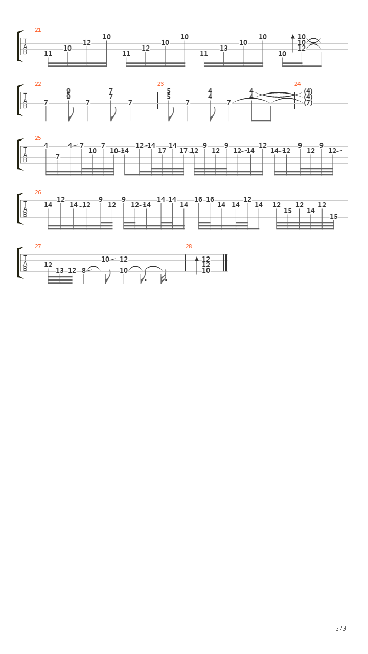贝司练习( Exercises) - Exercise With Billy Sheehan吉他谱