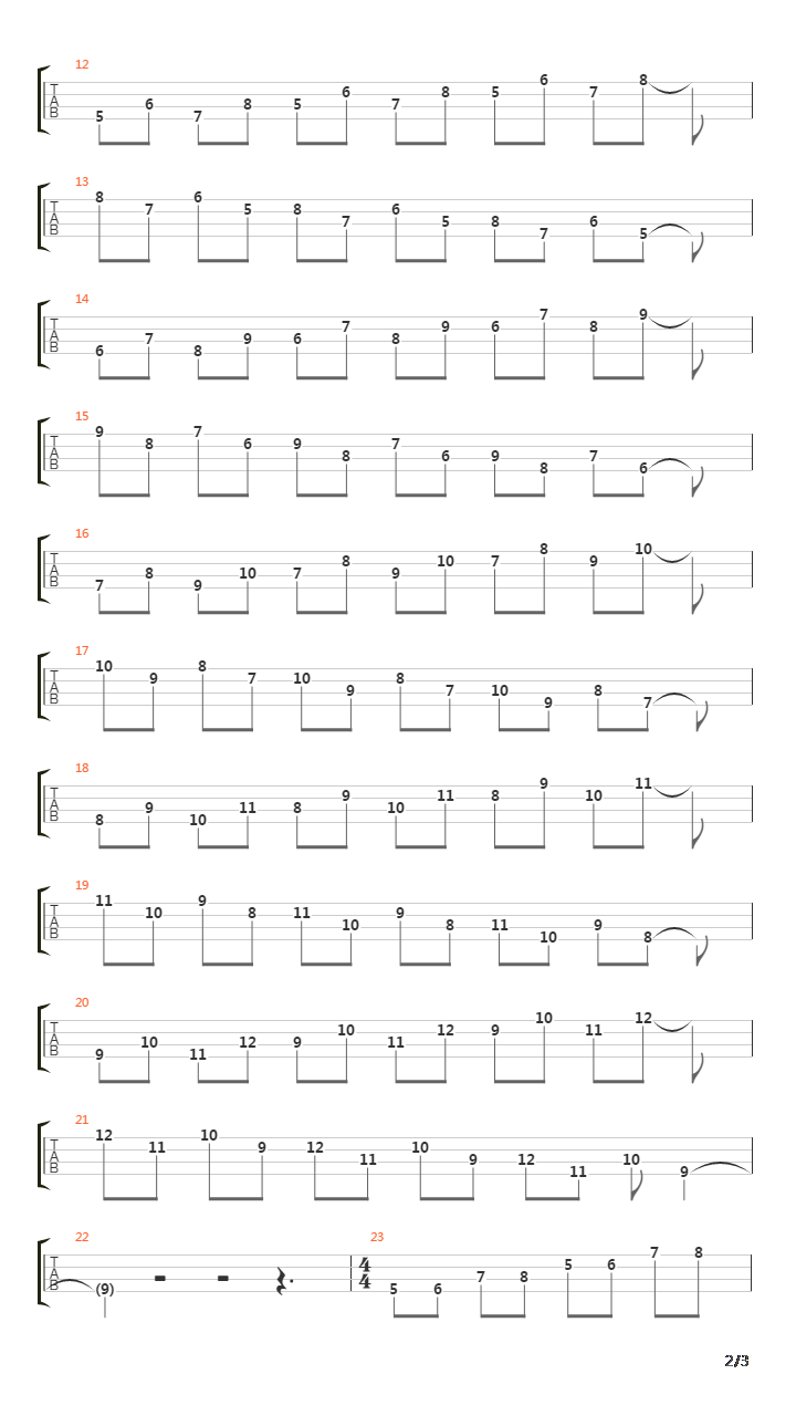 贝司练习( Exercises) - Left Hand Exercises For吉他谱