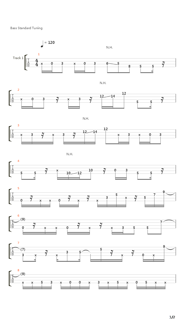 贝司练习( Exercises) - Slap吉他谱