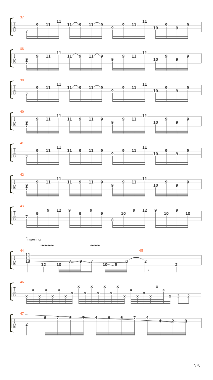 贝司练习( Exercises) - Tarentula (8-finger-tapping )吉他谱