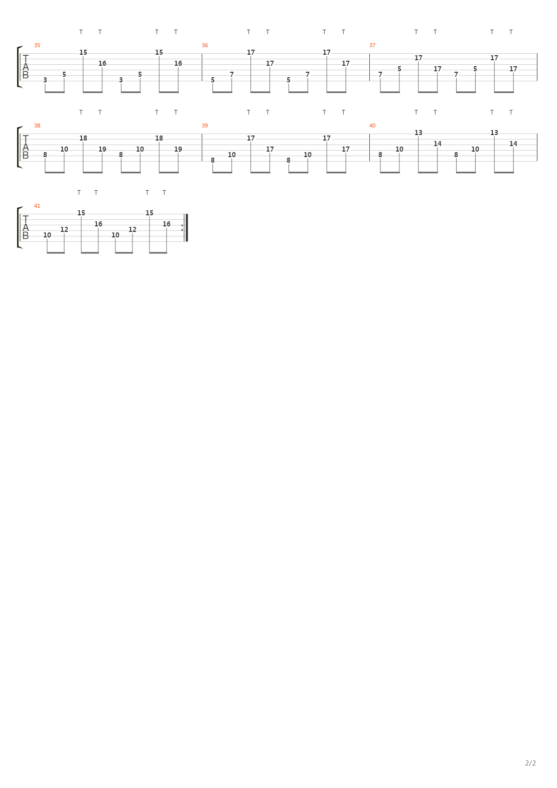 点弦练习 - Basic Two Finger Tapping吉他谱