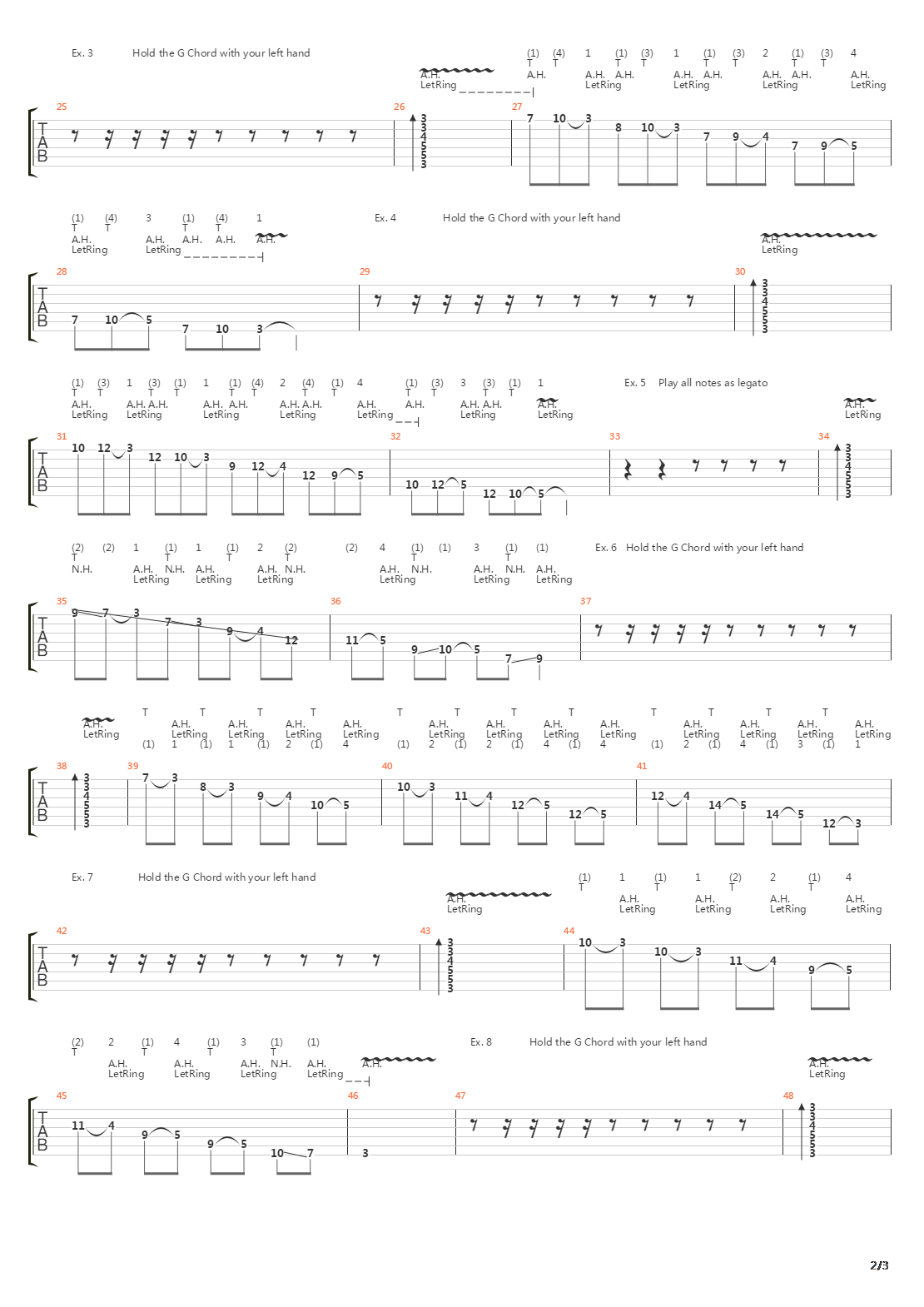 点弦练习 - Eight Tapping Exercises吉他谱