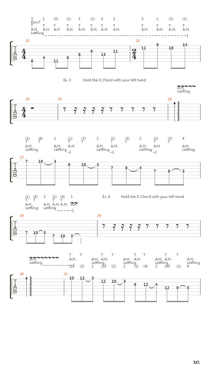 点弦练习 - Eight Tapping Exercises吉他谱