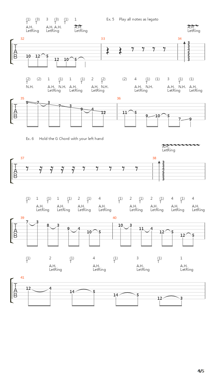 点弦练习 - Eight Tapping Exercises吉他谱