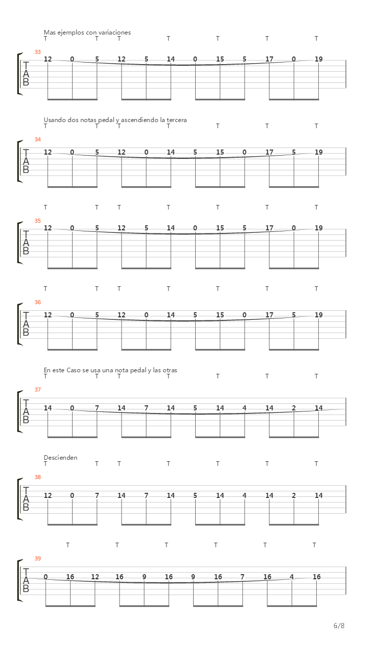 点弦练习 - Ejercicios De Tapping吉他谱