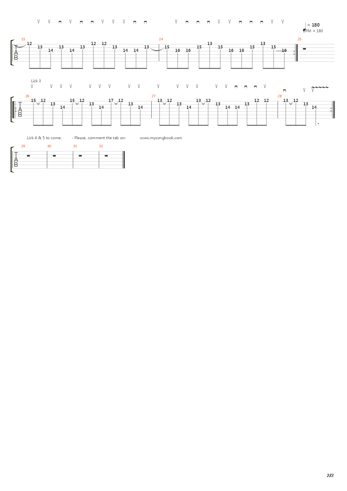 扫拨练习 - 3 String Sweeping吉他谱