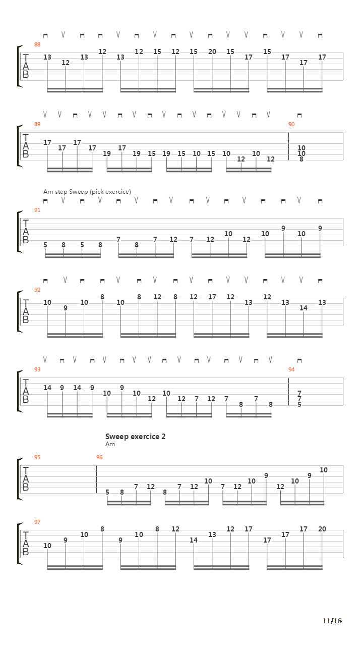 扫拨练习 - All About Sweep Picking吉他谱