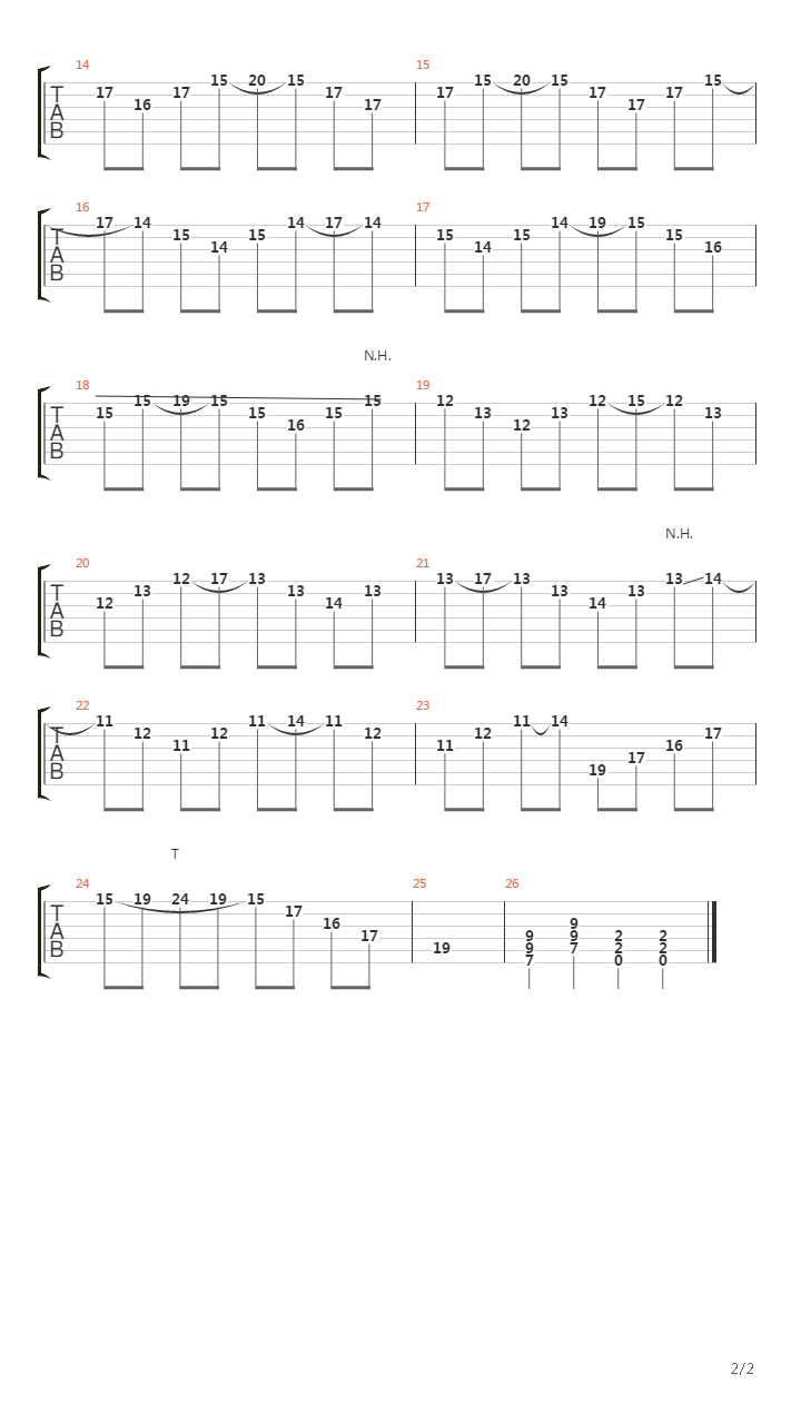 扫拨练习 - Short Arpeggios吉他谱