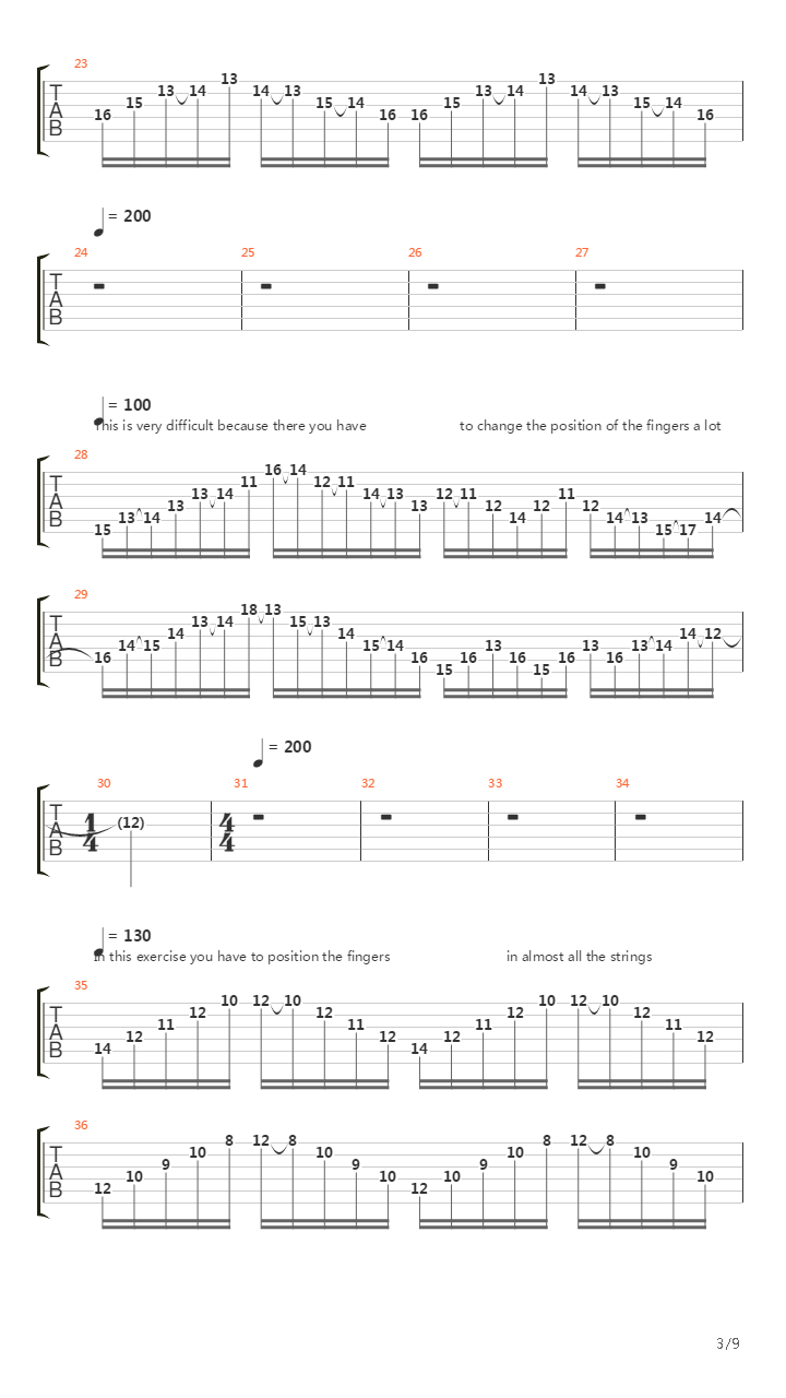 扫拨练习 - Sweep Picking (Sweeping Arpeggios)吉他谱