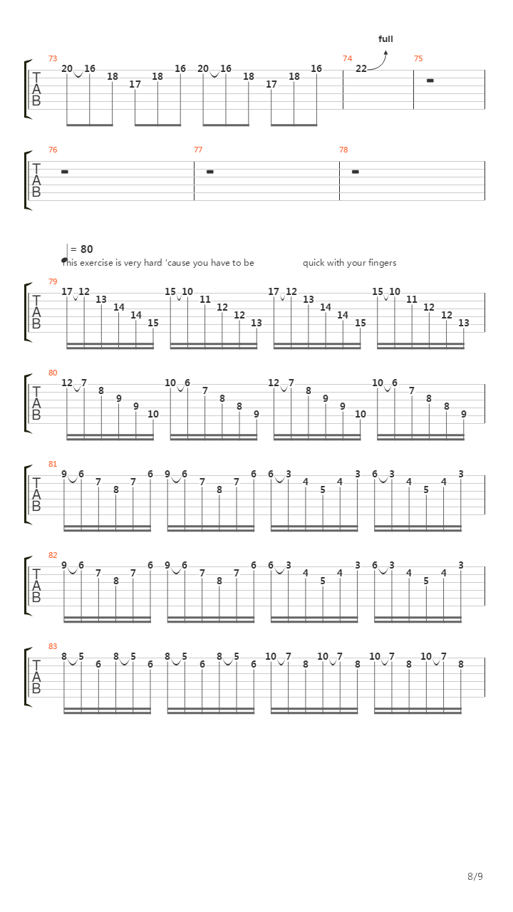 扫拨练习 - Sweep Picking (Sweeping Arpeggios)吉他谱