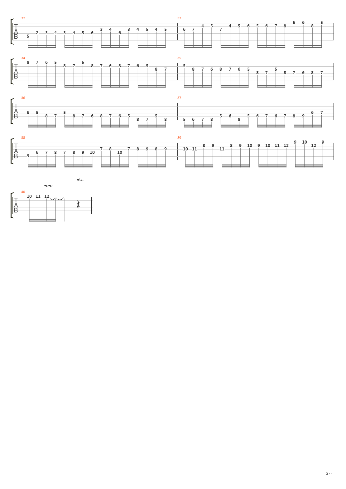 速弹练习(Shred) - A min. Harmonic pattern,String Skipping Exercices & Chromatic吉他谱