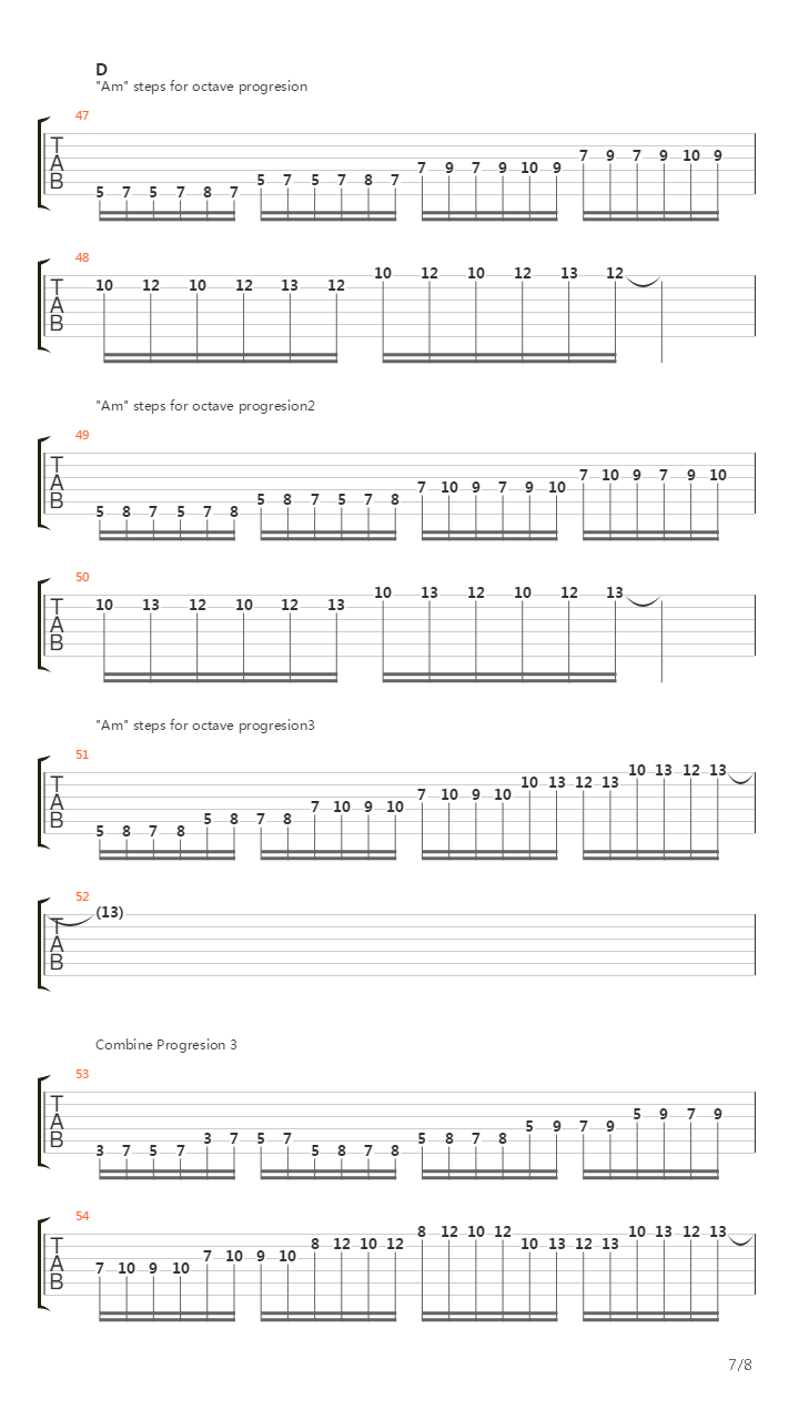 速弹练习(Shred) - C-Am Combined Scale Exercises吉他谱