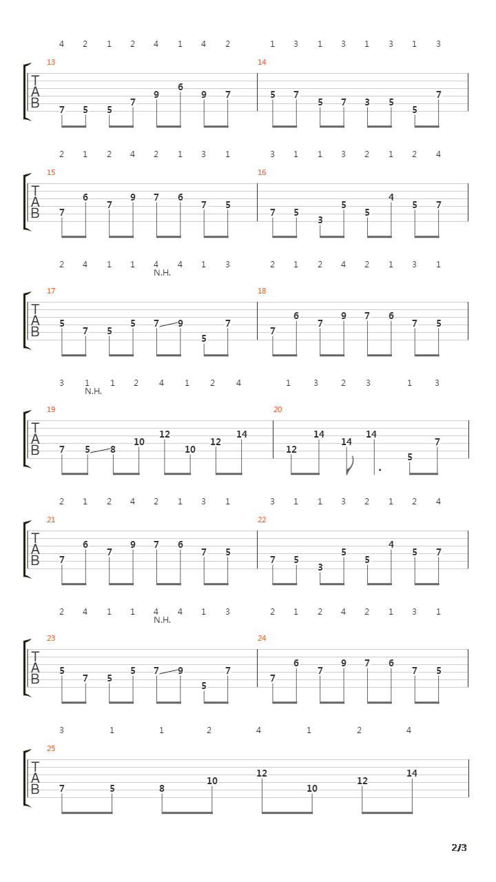 速弹练习(Shred) - String Skipping And Picking吉他谱