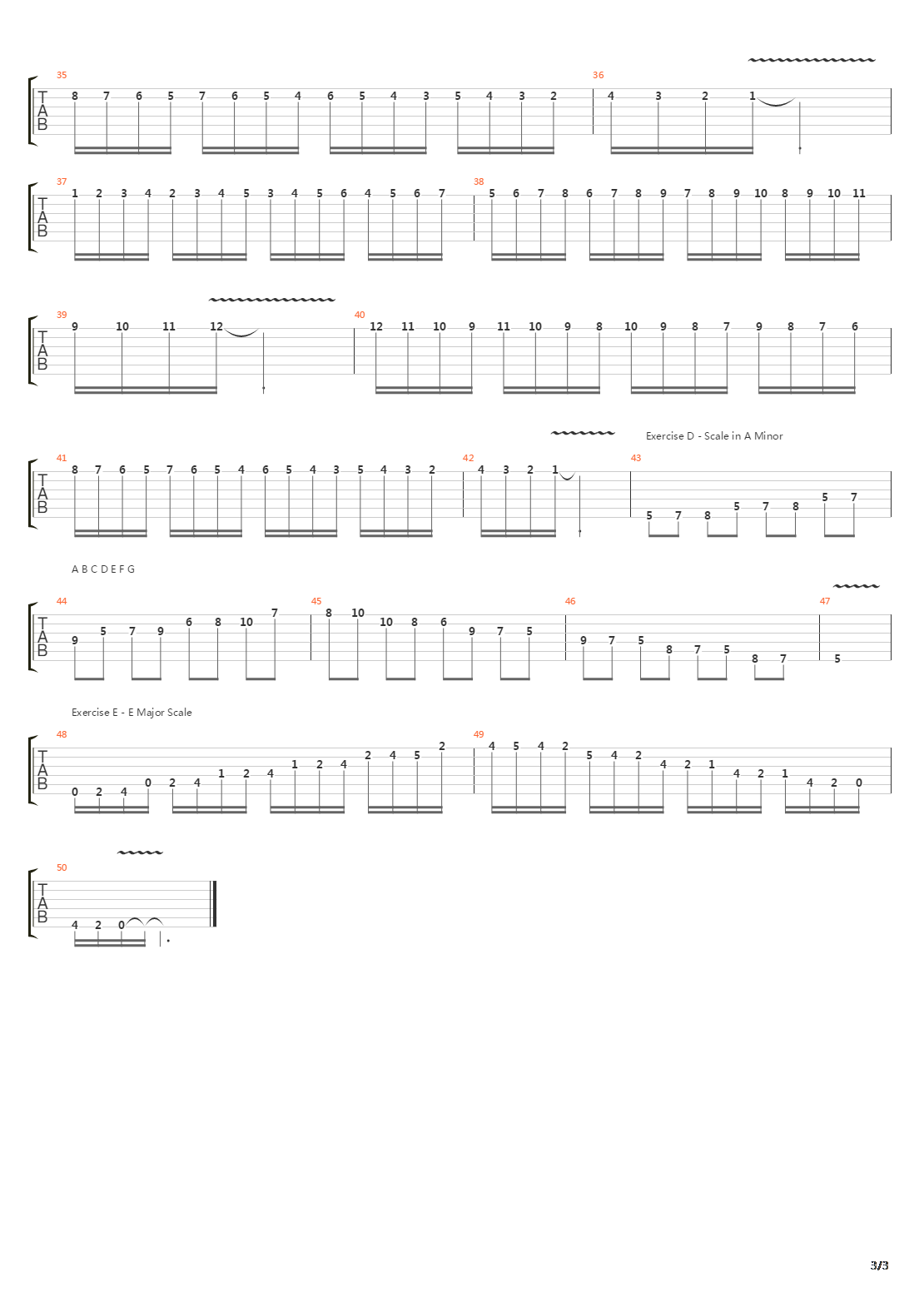 音阶练习&琶音练习 - Various Warm-up Scales - Scales And Arpeggios吉他谱