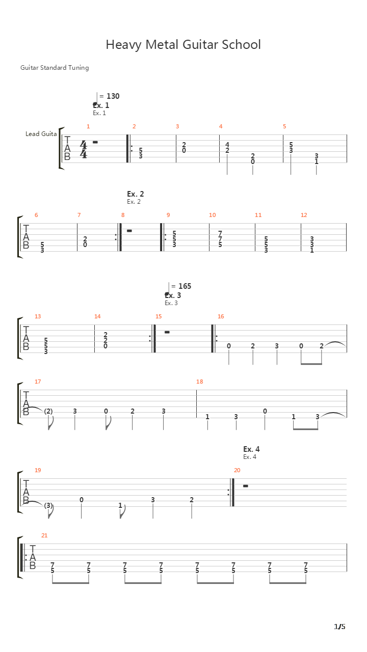重金属练习 - Heavy Metal Guitar School - Part III吉他谱