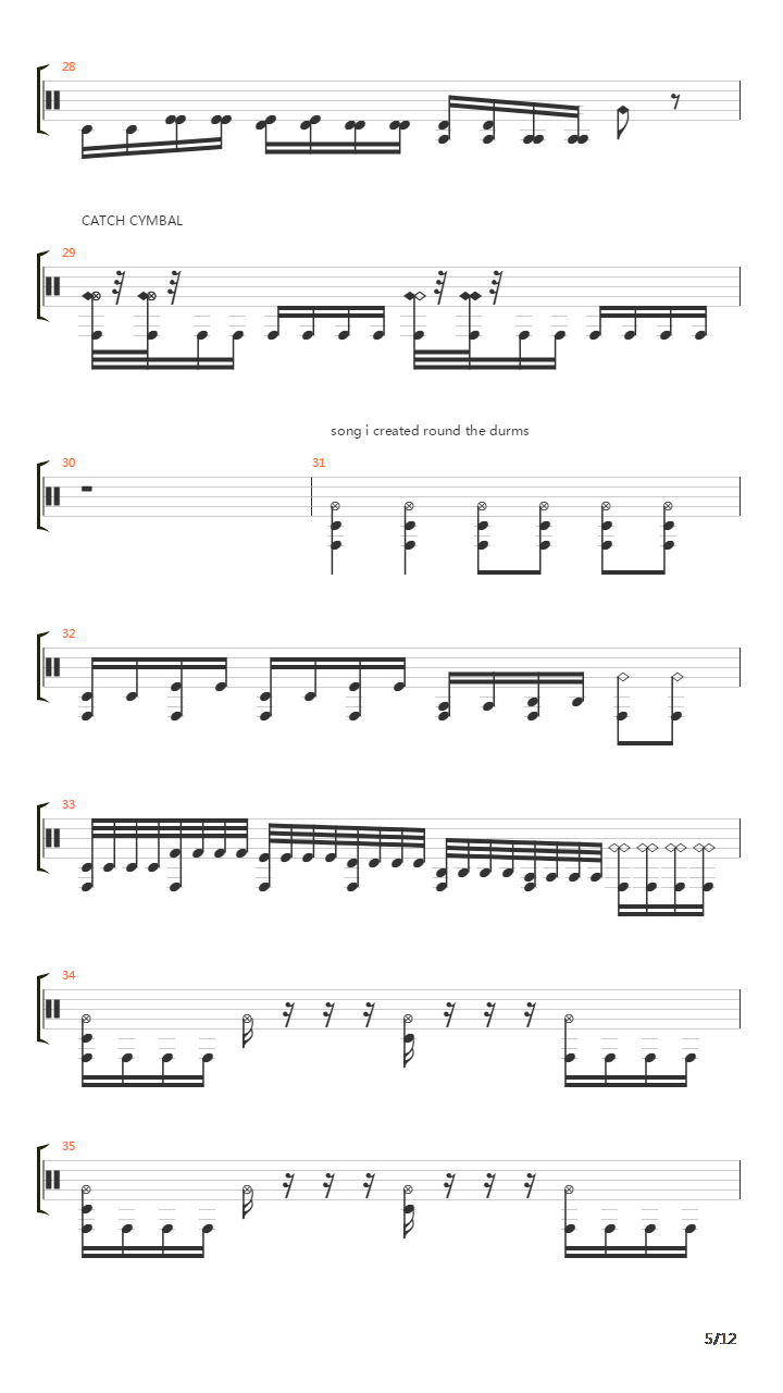 架子鼓练习 - Drum excercises, fills and beats吉他谱