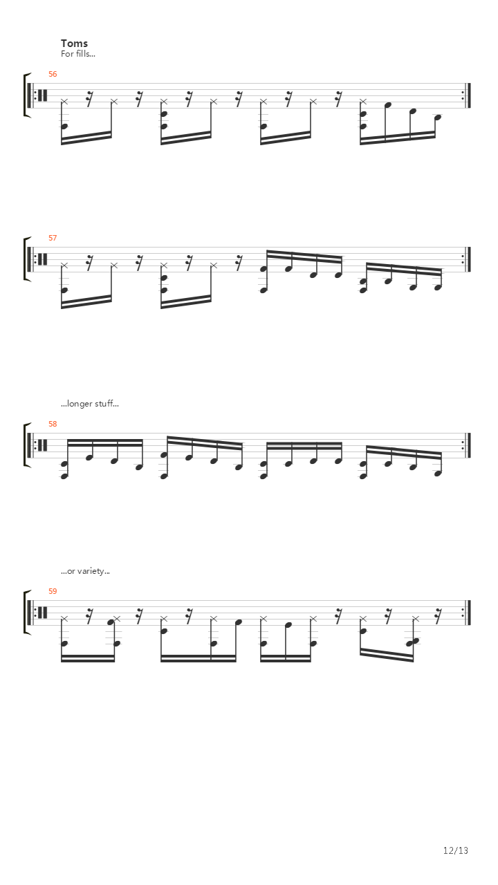 架子鼓练习 - Drum Tabbing For Newbies吉他谱