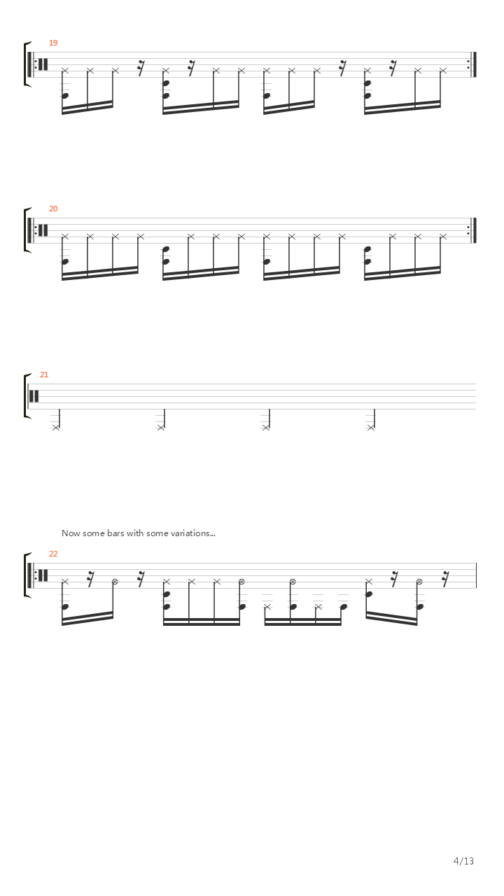 架子鼓练习 - Drum Tabbing For Newbies吉他谱