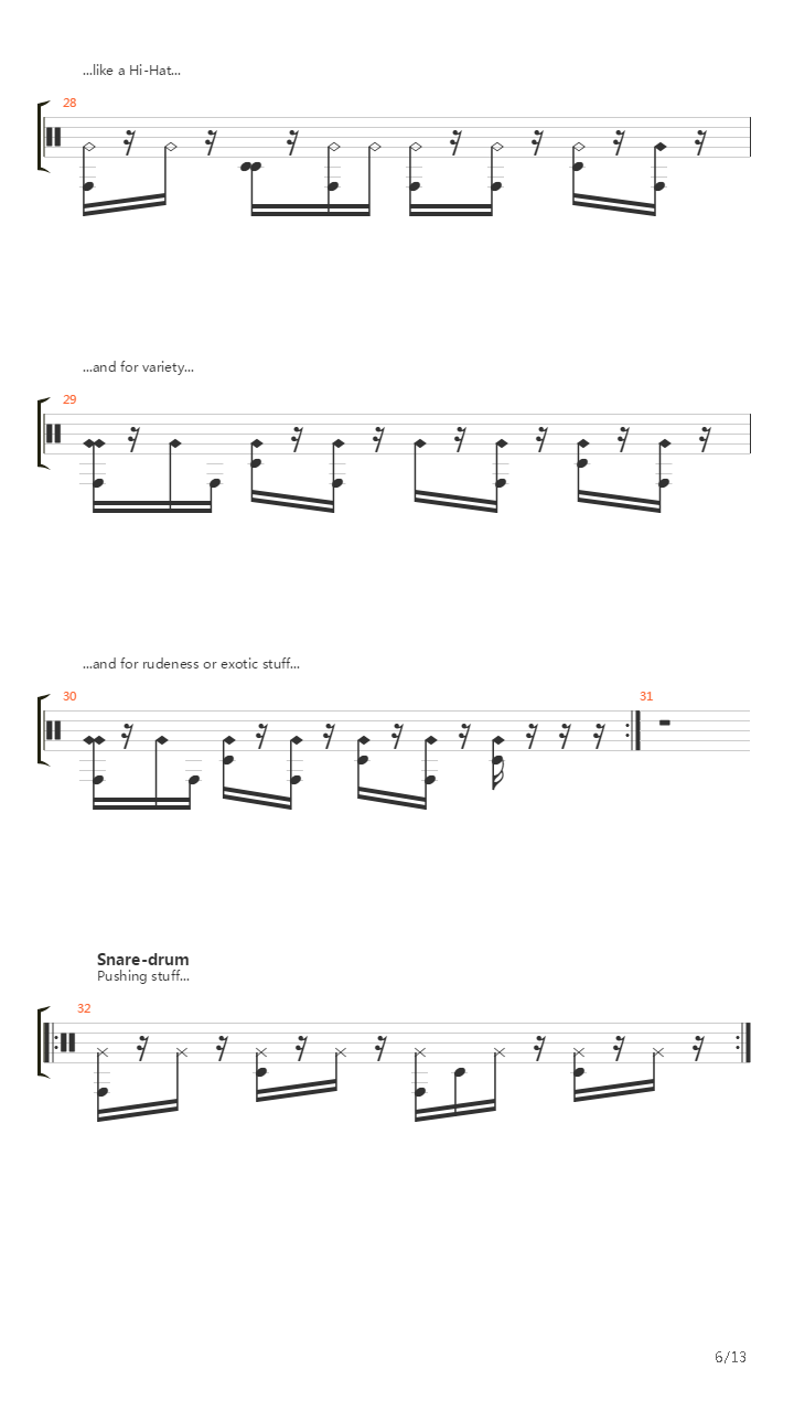 架子鼓练习 - Drum Tabbing For Newbies吉他谱