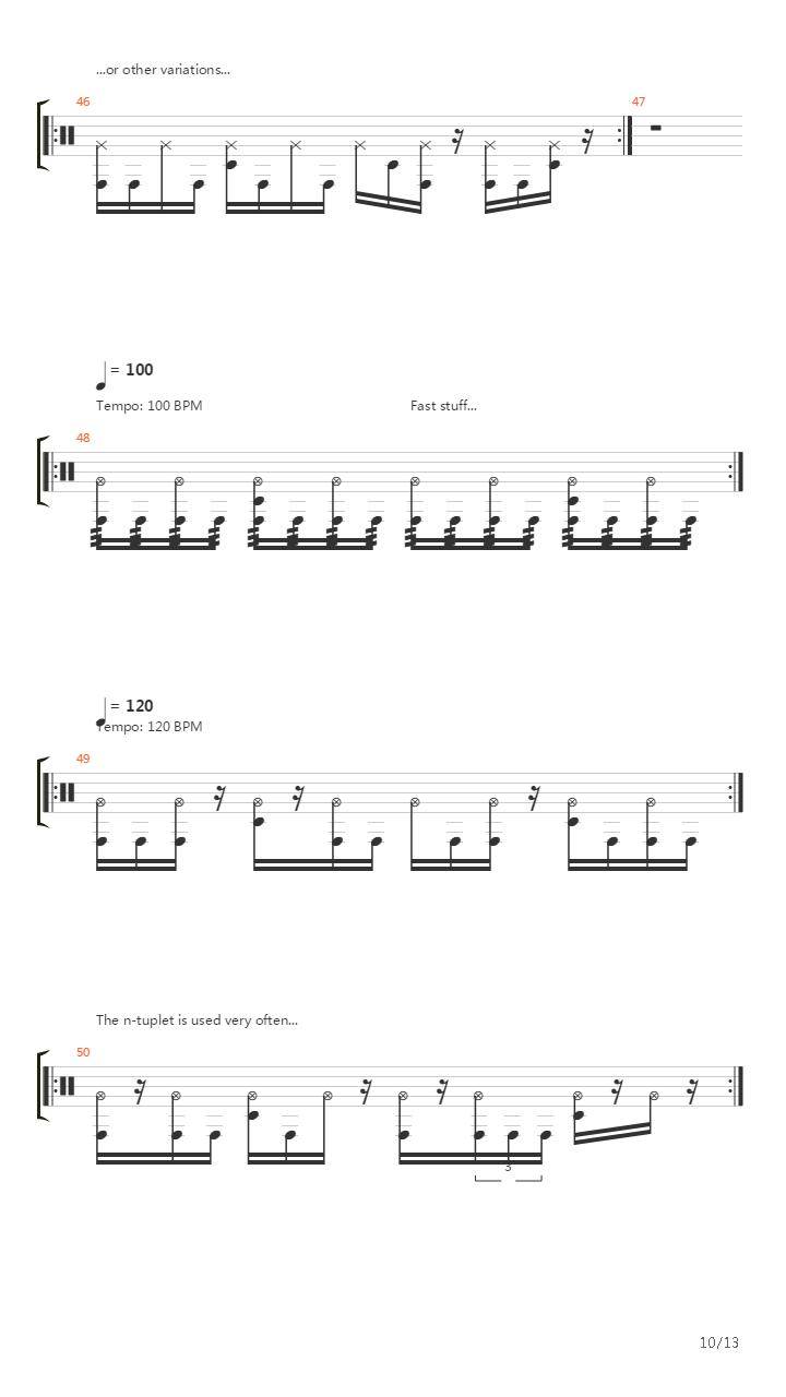 架子鼓练习 - Drum Tabbing For Newbies吉他谱