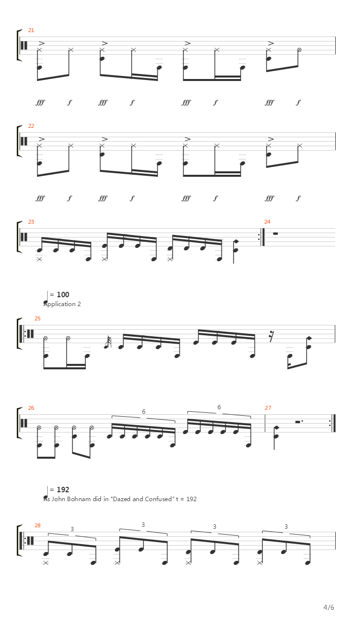 架子鼓练习 - Drums - Fill and s patterns吉他谱
