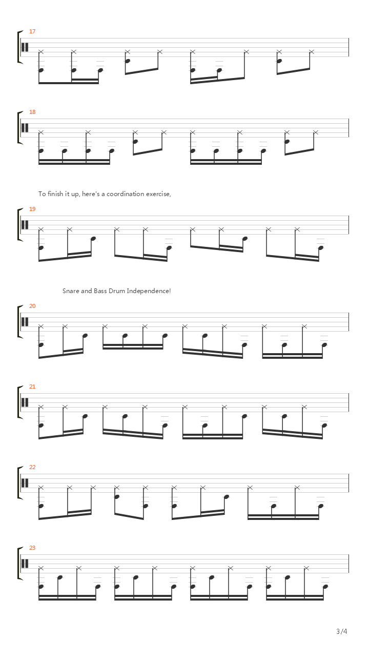 架子鼓练习 - Speed And Coordination Exercises吉他谱