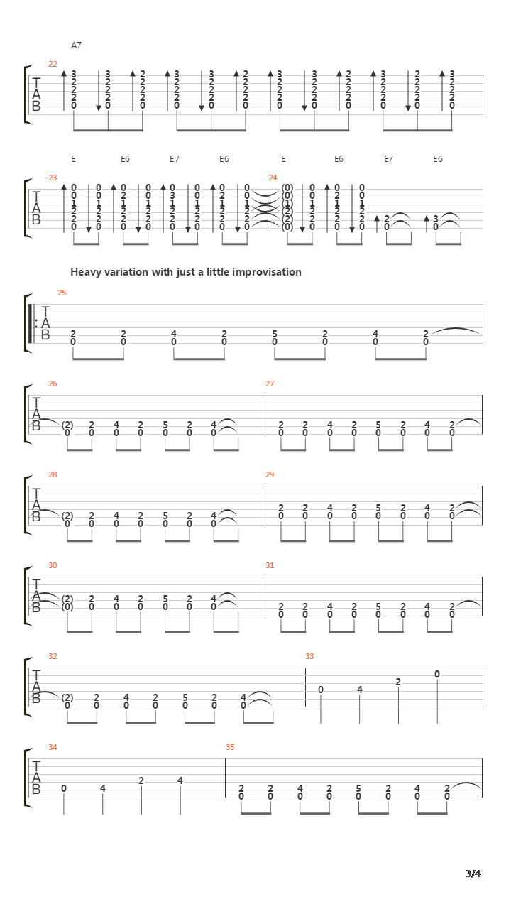 布鲁斯练习 - Blues Loop Accompanniament In E吉他谱