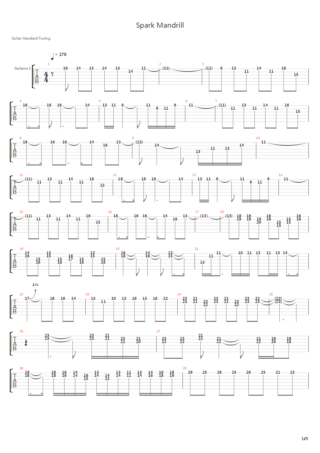 Rockman X - Spark Mandrill_'s Stage吉他谱