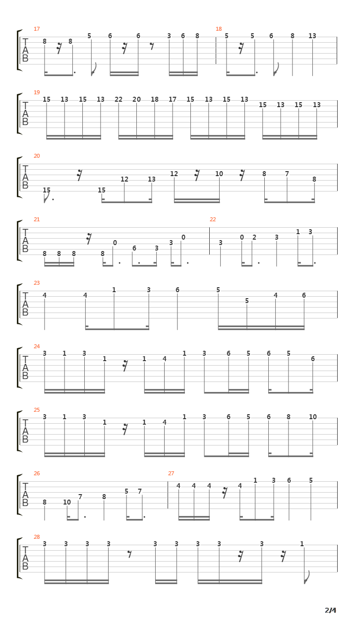 魂斗罗(CONTRA)吉他谱