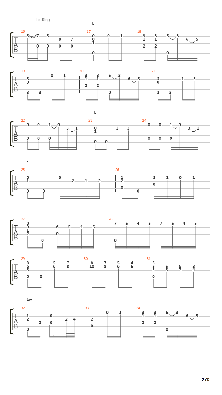 土耳其进行曲吉他谱